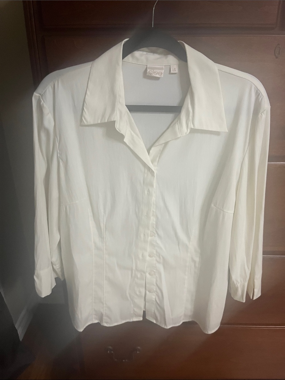cleo Ivory Button-Front Women's Shirt